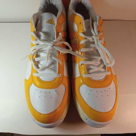 Addias  Yellow and Black Stripe Low Top Sneakers SZ. 18 - Picture 8 of 11